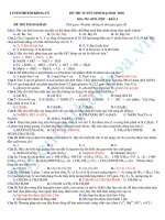 đề luyện thi hóa học cấp tốc, đề số 11