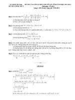 Đề thi tuyển inh lớp 10 môn toán thpt chuyên