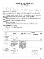 Đề Kiểm tra cuối kỳ I Địa lý lớp 9