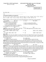 Đề thi thử Quốc gia lần 1 năm 2015 môn Hóa học trường THPT Nguyễn Khuyến