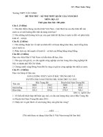 Đề thi thử THPT Quốc gia môn Địa lý năm 2015 trường THPT Tây Ninh, Tây Ninh (Đề số 01)