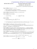 ĐỀ THI THỬ THPT QUỐC GIA ĐỢT I NĂM HỌC 2014 – 2015; Môn TOÁN