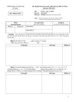 Đề thi giải toán trên Máy tính cầm tay tỉnh Cà Mau môn Toán lớp 12 THPT năm học 2010 - 2011