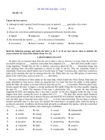 Bộ đề thi thử đại học Tiếng Anh THPT Chuyên Lý Tự Trọng, Cần Thơ (lần 2)