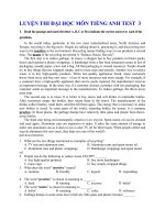 LUYỆN THI ĐẠI HỌC MÔN TIẾNG ANH TEST  3
