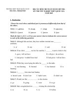 Đề thi thử THPT quốc gia môn Tiếng Anh 2015 số 25