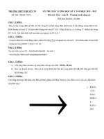 Đề thi học kỳ I lớp 10 THPT chuyên Thái Nguyên năm 2012 - 2013 môn Hóa học (Có đáp án) _ Chương trình nâng cao