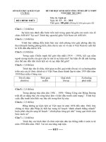 Đề thi học sinh giỏi tỉnh Cà Mau lớp 12 năm 2012 môn Lịch sử
