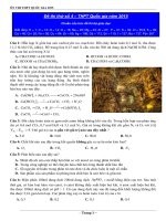 Đề thi thử số 4 THPT Quốc gia môn Hóa  năm 2015