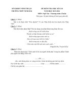 Đề kiểm tra học kì 2 môn Ngữ Văn lớp 10 năm 2013 trường THPT Ninh Hải, Ninh Thuận