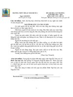 Đề thi học sinh giỏi lớp 10 THPT Thuận Thành số 1 tỉnh Bắc Ninh năm 2013 môn văn