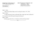 Đề kiểm tra Học kỳ II lớp 11 năm 2012 - 2013, THPT Lê Thánh Tông tỉnh Gia Lai Môn Sử