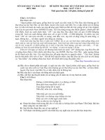 Đề kiểm tra học kỳ I lớp 9 năm học 2014 - 2015 Tỉnh Bến Tre