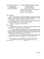 Đề thi học sinh giỏi lớp 12 THPT tỉnh Tiền Giang năm 2012 - 2013 bảng A môn Văn