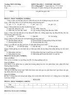 Đề kiểm tra học kỳ I lớp 7 năm học 2014 - 2015 Trường THCS Mỹ Hiệp