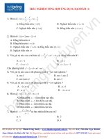 Tuyển tập trắc nghiệm tổng hợp ứng dụng đạo hàm