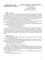 Đề thi chọn học sinh giỏi lớp 12 THPT Lý Thái Tổ, Bắc Ninh năm 2014-2015 môn Hóa