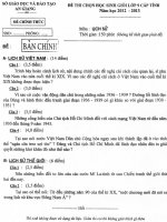 Đề thi học sinh giỏi lớp 9 THCS tỉnh An Giang năm 2012 - 2013 môn sử