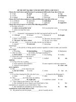 ĐỀ THI THỬ ĐẠI HỌC NĂM 2015 MÔN TIẾNG ANH TEST 5