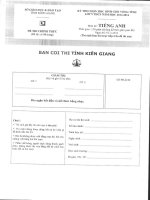 Tổng hợp đề thi HSG cấp tỉnh năm học 2013 - 2014 môn anh