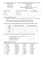 ĐỀ THI CHỌN HỌC SINH GIỎI tiếng Anh lớp 11 (Yên Bái - 2011)