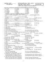 Kiểm tra 1 tiết lần 1 HKI tiếng Anh l ớp 12