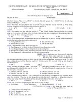 Đề thi thử Quốc gia lần 2 năm 2015 môn Vật lý trường THPT Sông Lô, Vĩnh Phúc