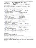 Đề thi HK1 lịch sử 9 (2011   2012) trường THCS nguyễn quốc phú