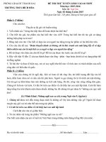 Đề thi thử vào lớp 10 môn Ngữ văn năm học 2015-2016 trường THCS Bích Hòa, Hà Nội