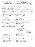 Đề thi thử Quốc gia môn Hóa lần 2 năm 2015 trường THPT Chuyên Hà Nội - Amsterdam
