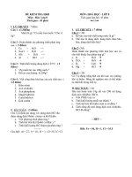 Bộ đề thi Hóa 8 học kì II