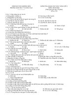 Đề thi khảo sát đầu năm Lớp 9 tỉnh Đăk Lăk môn Sinh học