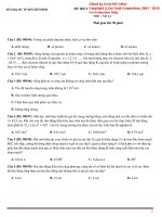 Thi thử THPT Quốc gia tại TP. HCM_ Đề thi, đáp án môn Vật lý năm 2015