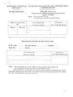 Tổng hợp đề thi HSG cấp tỉnh năm học 2014 - 2015 môn anh