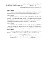 Đề thi thử THPT Quốc gia môn Lịch sử năm 2015 trường THPT Lương Ngọc Quyến, Thái Nguyên