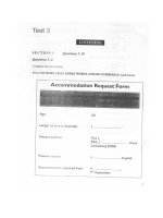 CAMBRIDGE IELTS TEST (Bài thi  IELTS Test 3)