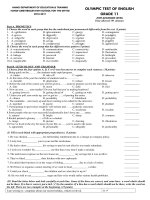 ĐỀ thi Olympic tiếng Anh lớp 11 (2010 - 2011)