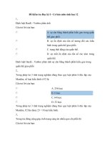 Đề kiểm tra học kỳ I môn sinh học 12 cơ bản