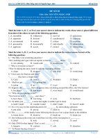 ĐỀ THI THỬ ĐẠI HỌC MÔN TIẾNG ANH 2014 SỐ 1