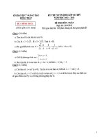 Đề tuyển sinh vào 10 môn toán năm 2012_ĐỒNG THÁP