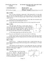 Đề thi học sinh giỏi tỉnh Cà Mau lớp 9 năm 2011 môn Vật lý