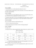 Đề thi minh họa và đáp án kỳ thi THPT Quốc gia môn Địa lý 2015