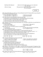 Đề thi thử Quốc gia lần 2 năm 2015 môn Sinh học trường THPT Sông Lô, Vĩnh Phúc