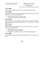 Đề thi học kì 2 môn Vật Lý lớp 10 trường THPT Lý Thái Tổ năm học 2014-2015