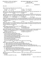 Đề thi thử Quốc gia môn Hóa lần 1 năm 2015 trường THPT Quỳnh Lưu 1, Nghệ An