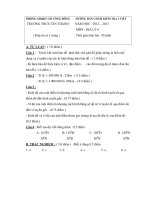 Đề kiểm tra 1 tiết môn địa (kèm đáp án)
