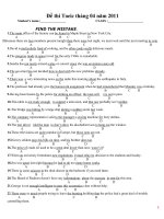 Đề thi Toeic tháng 04 năm 2011