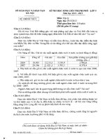 Đề thi Học sinh giỏi lớp 9 cấp Thành phố Hà Nội năm học 2012 - 2013 môn địa