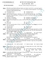 đề luyện thi hóa học cấp tốc, đề số  22