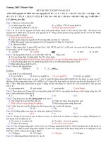 Đề thi thử THPT Quốc gia năm 2015 môn Hóa học trường THPT Phước Vĩnh, Bình Dương